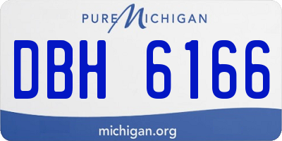 MI license plate DBH6166