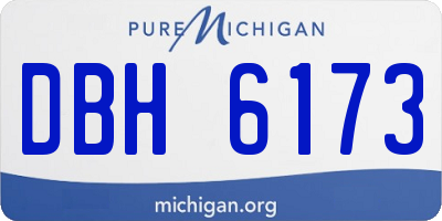 MI license plate DBH6173