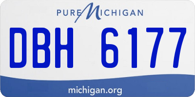 MI license plate DBH6177