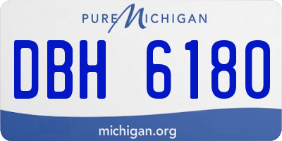 MI license plate DBH6180