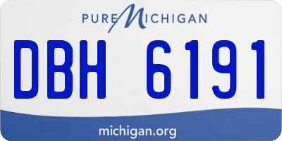 MI license plate DBH6191