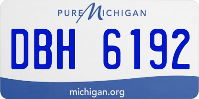 MI license plate DBH6192