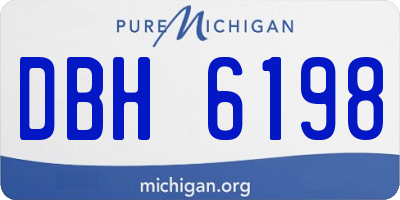 MI license plate DBH6198