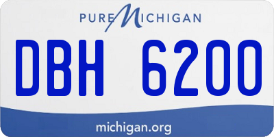 MI license plate DBH6200