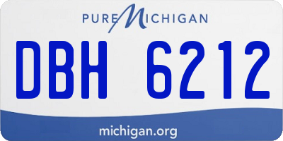 MI license plate DBH6212