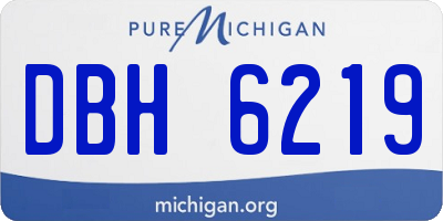 MI license plate DBH6219