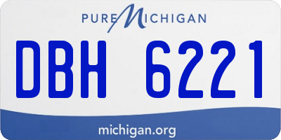 MI license plate DBH6221