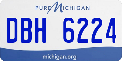 MI license plate DBH6224