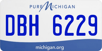 MI license plate DBH6229