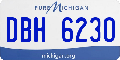 MI license plate DBH6230