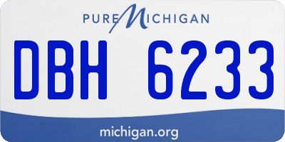 MI license plate DBH6233