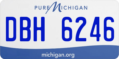 MI license plate DBH6246