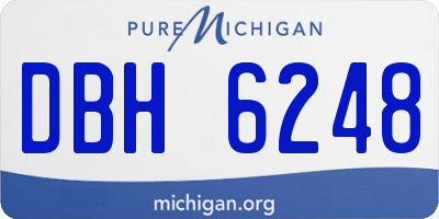 MI license plate DBH6248