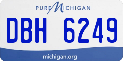 MI license plate DBH6249