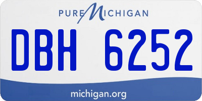 MI license plate DBH6252