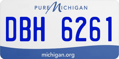MI license plate DBH6261