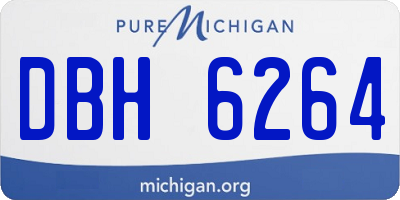 MI license plate DBH6264
