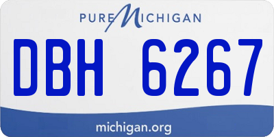 MI license plate DBH6267