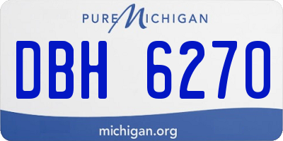 MI license plate DBH6270