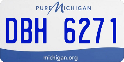 MI license plate DBH6271