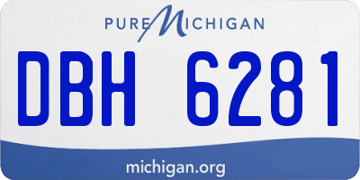 MI license plate DBH6281