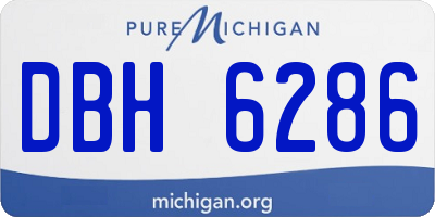 MI license plate DBH6286