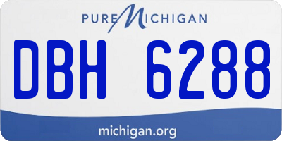 MI license plate DBH6288