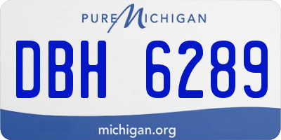 MI license plate DBH6289