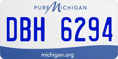 MI license plate DBH6294