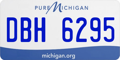 MI license plate DBH6295