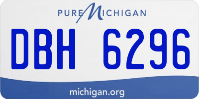 MI license plate DBH6296
