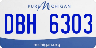 MI license plate DBH6303
