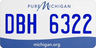 MI license plate DBH6322