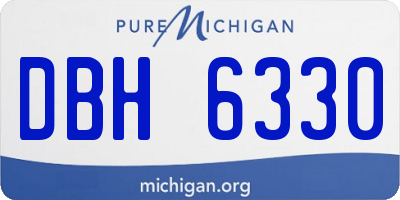 MI license plate DBH6330