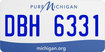MI license plate DBH6331