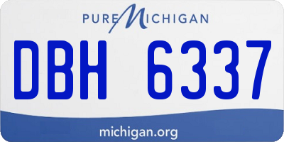 MI license plate DBH6337