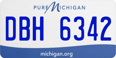 MI license plate DBH6342