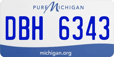MI license plate DBH6343
