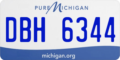 MI license plate DBH6344