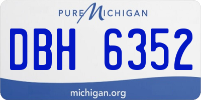 MI license plate DBH6352