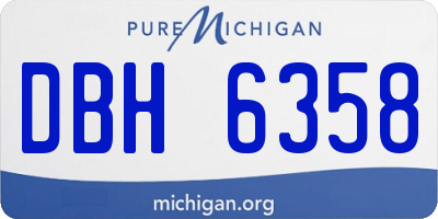 MI license plate DBH6358