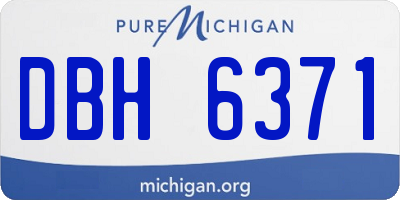 MI license plate DBH6371