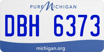 MI license plate DBH6373