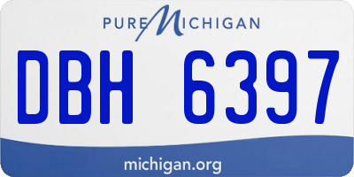 MI license plate DBH6397