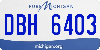 MI license plate DBH6403