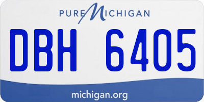 MI license plate DBH6405
