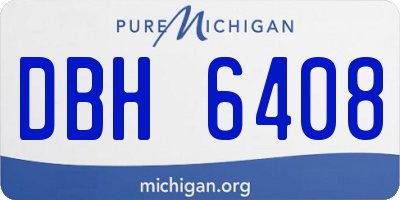 MI license plate DBH6408