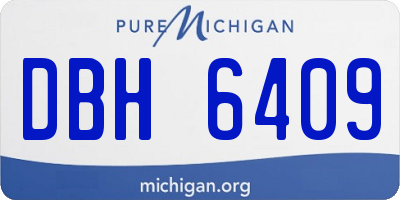MI license plate DBH6409
