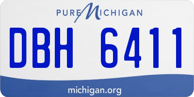 MI license plate DBH6411