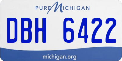 MI license plate DBH6422